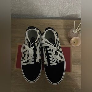 Vans Black and White Checkered Sneakers